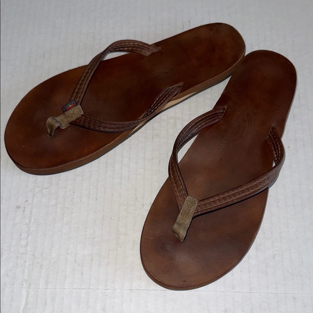 Rainbow Brown Sandals